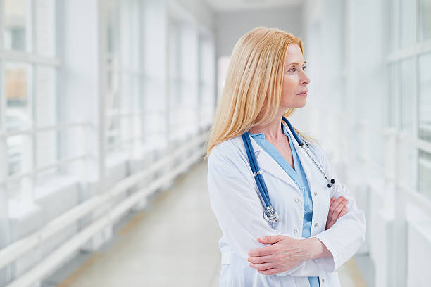 istock Pensive woman doctor 537420156