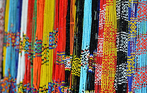 istock Colorful Kadazan Dusun Borneo Beads Background 537422444