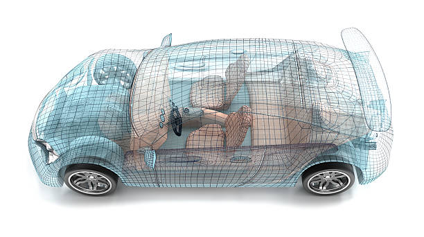 Car design, wire model. My own design.