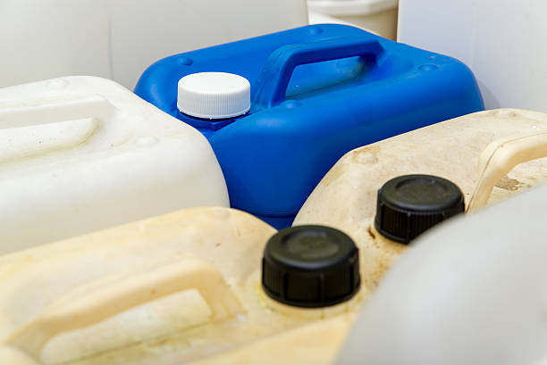 istock Plastic chemical containers, industrial manufacturing 537432028
