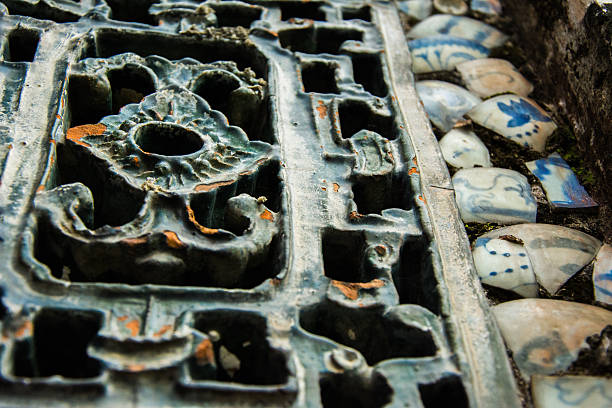 Figural Wood Carvings on Traditional Chinese Wooden Doors at the Confucian Temple, Fuzhou, Fujian Province