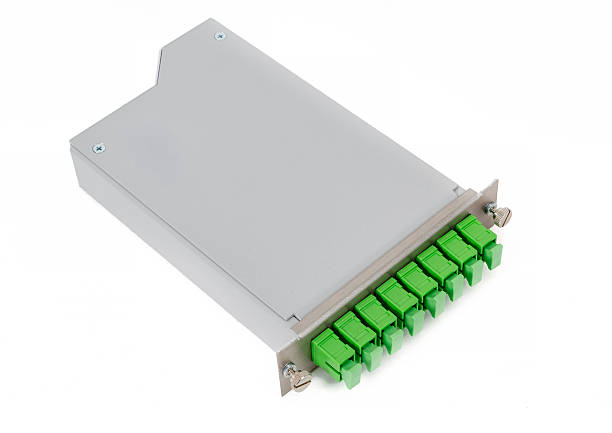 istock Fiber optic casette with SC connectors isolated 537433439