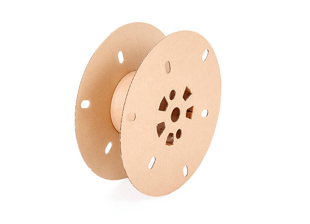 istock Cable drum. Industrial paper reel for fiber optic cable 537433475