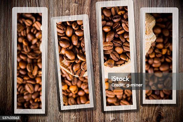 Coffee Beans In The Sack Stock Photo - Download Image Now - 2015, Backgrounds, Black Coffee