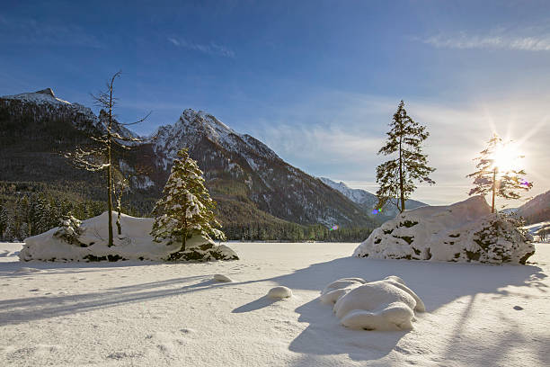 istock Hintersee Bavarian with mount Hochkalter in winter 537434365