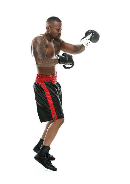 istock Shirtless muscular boxer boxing 537435135
