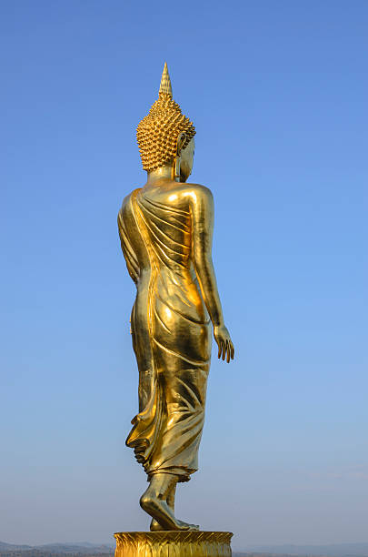 istock Gold buddha in temple 537435855