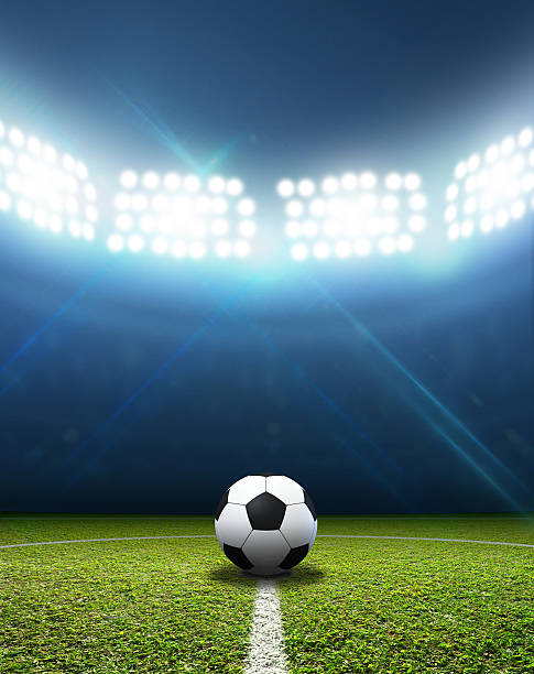 istock Stadium And Soccer Ball 537436337