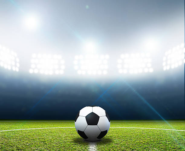 istock Stadium And Soccer Ball 537436339