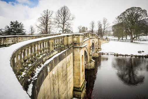 Bridge over the River Derwent In Chatsworth Park, Derbyshire