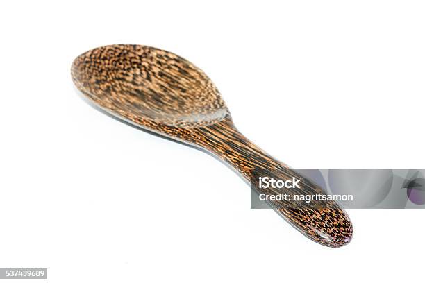 Wood Ladle On White Background Stock Photo - Download Image Now - 2015, Baking, Brown