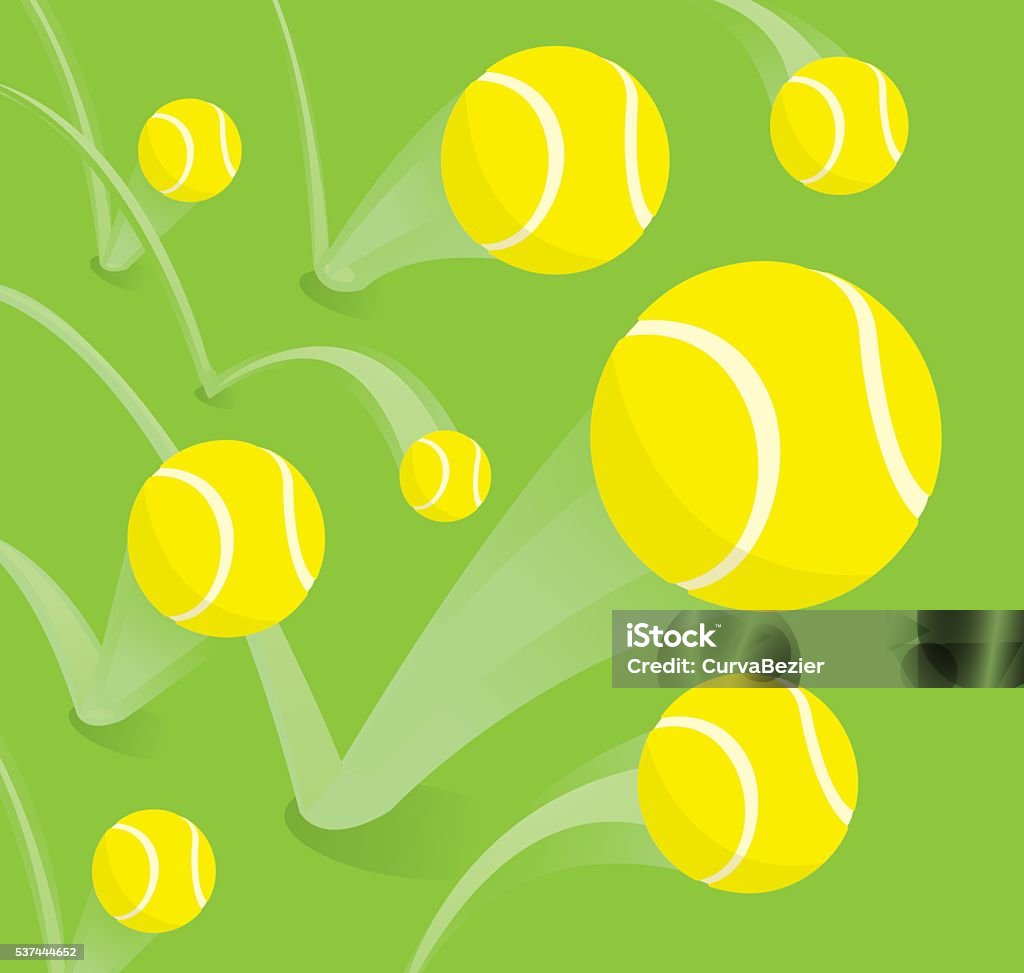 Lots of tennis balls bouncing Cartoon illustration of bouncing tennis balls Tennis Ball stock vector
