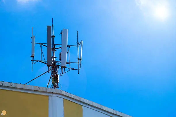 Photo of blue sky with cloud and electric pole in Line Thailand