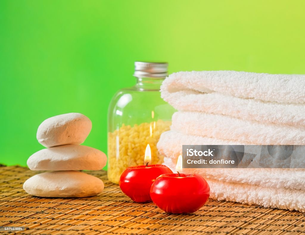Spa Background Red Spa Massage Border Background With Towel Stacked Stock Photo - Download ...