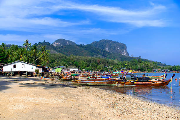 Koh Mook Fishing Village. stock photo