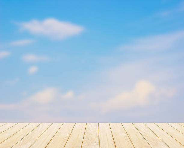 istock blur, blue sky Backgrounds and Wood Floor 537455165
