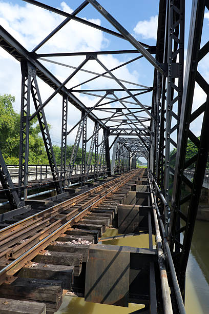 istock structure of metal railway bridge, Old railway bridge 537455405
