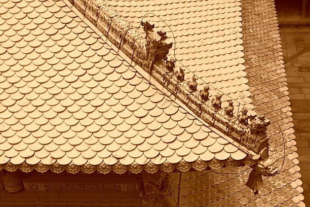 istock Tibetan hall in landscape architecture of an ancient temple, Che 537456321