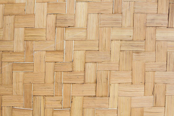 close up woven bamboo pattern close up woven bamboo pattern. interlace format stock pictures, royalty-free photos & images