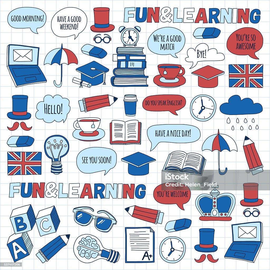 English Patterns Vector Vector Doodle Patterns English Courses Language School向量圖形及更多上唇鬍鬚圖片 ...