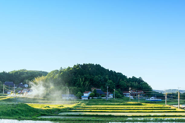 istock Sunset in countryside Japan 537457232