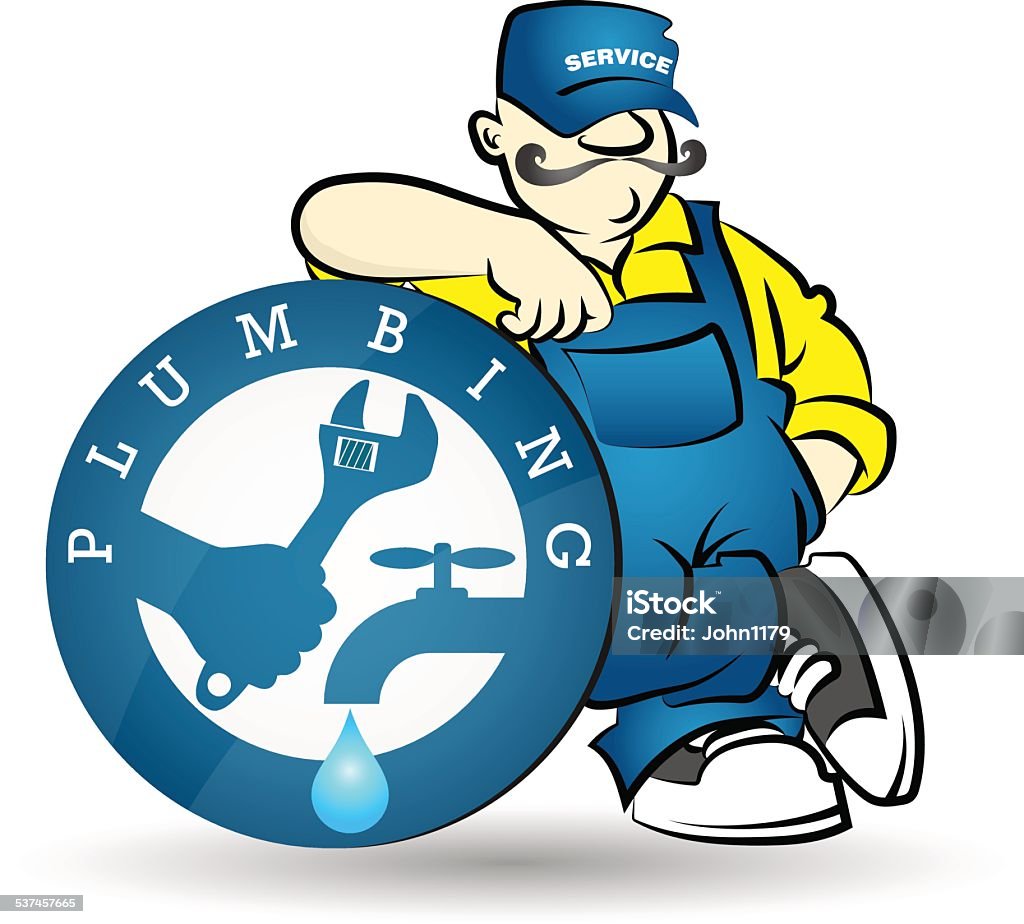 Plumber vector Plumber image for business, sanitary technician 2015 stock vector