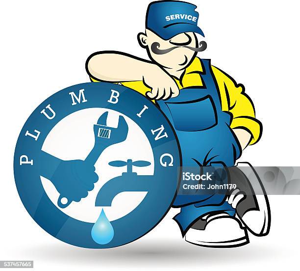 Plumber Vector Stock Illustration - Download Image Now - 2015, Adjustable Wrench, Assistance