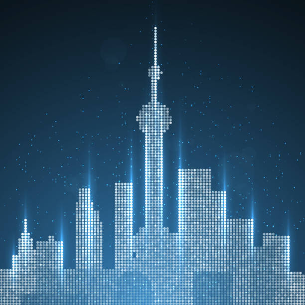 기술 이미지 쉐산 - shanghai finance skyline backgrounds stock illustrations