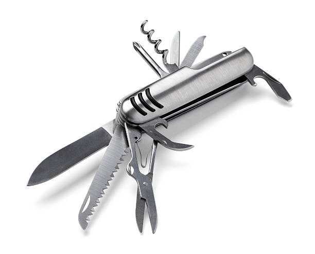 faca de ferramenta versátil suíço - handle multifunction work tool screwdriver - fotografias e filmes do acervo