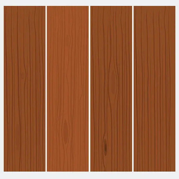 Vector illustration of Wood texture, background. Flat color style design