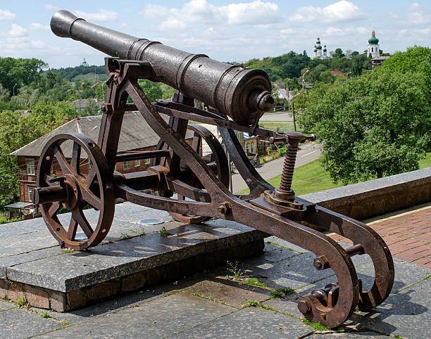 istock old cannon on a gun carriage 537460572