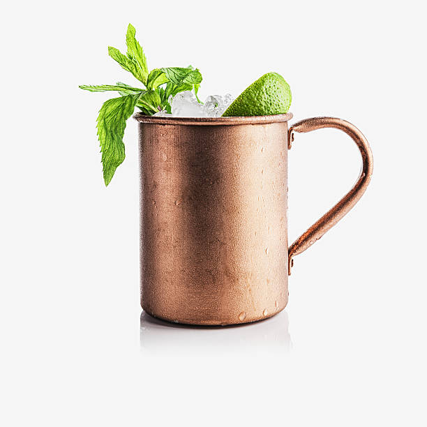 Moscow Mule in a Copper Mug stock photo