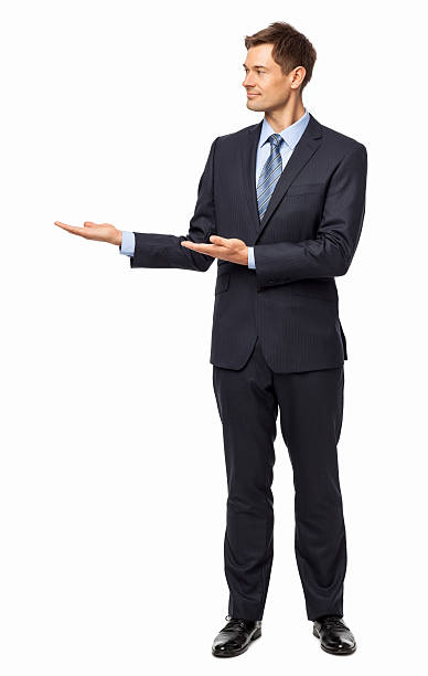 istock Businessman Displaying An Imaginary Product 537464840