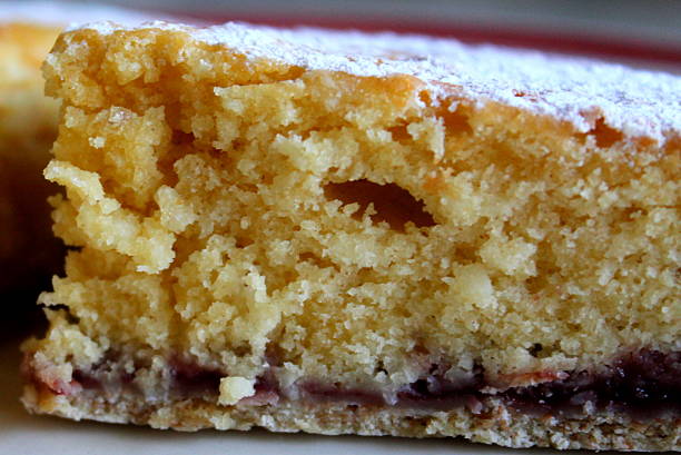 istock Homemade bakewell cake - pastry, jam, cake - Close up 537466951