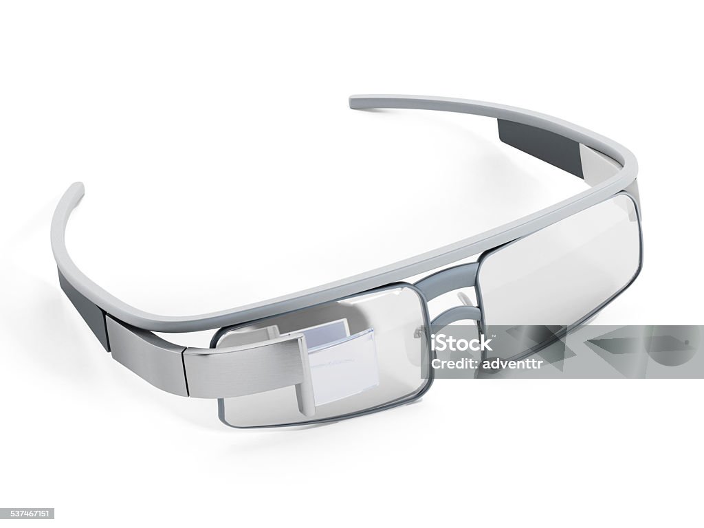 Smart glasses Smart glasses isolated on white. Generic computer generated image. Smart Glasses - Eyewear Stock Photo