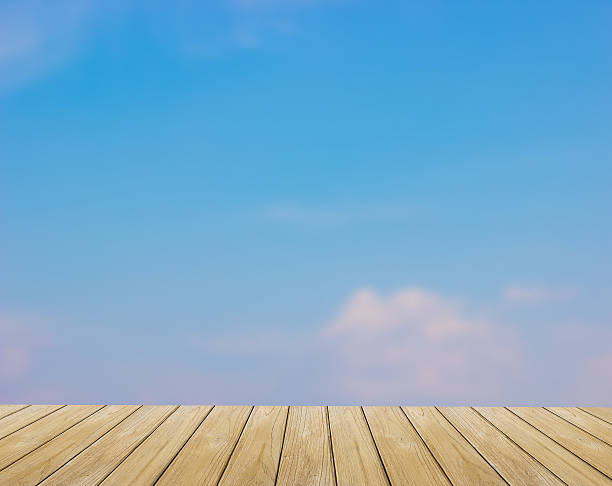 istock blur, blue sky Backgrounds and Wood Floor 537468643