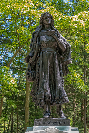 Mary Jemison Statue At Letchworth State Park In New York