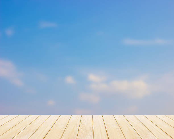 istock blur, blue sky Backgrounds and Wood Floor 537470251