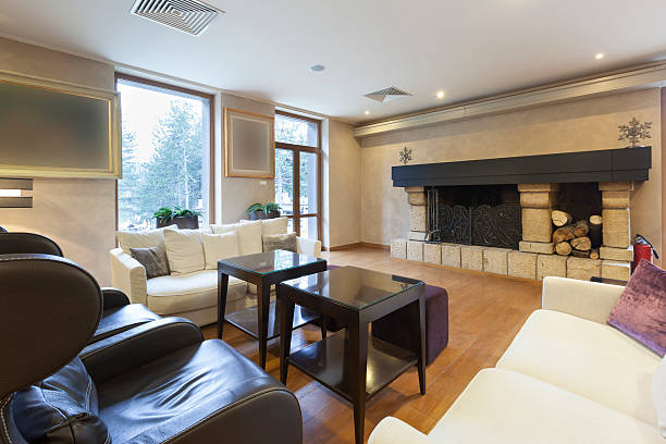 istock Hotel lobby with comfortable furniture 537471133