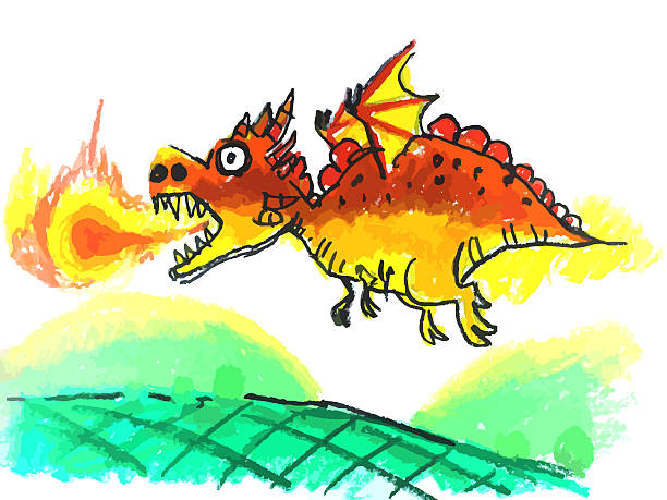 istock 7 age child's painting the colorful dragon 537472185