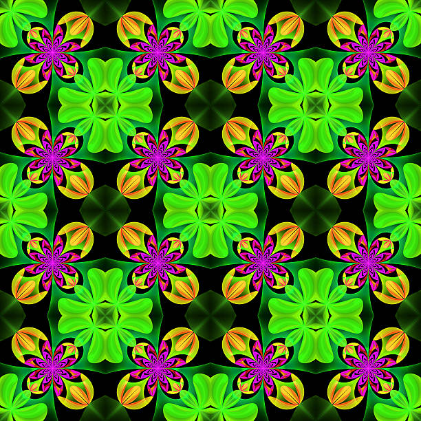istock Beautiful symmetrical pattern of the flower petals in fractal design 537472321