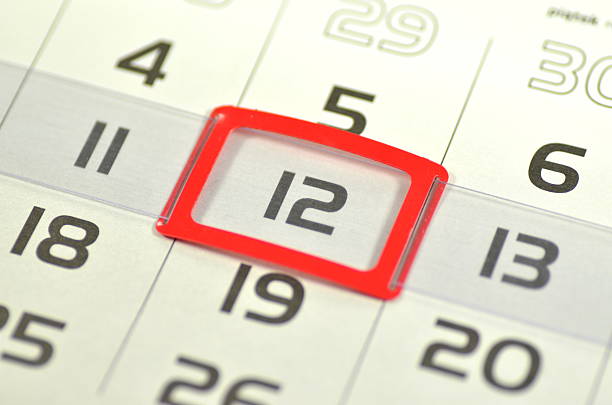 istock closeup of calendar page 537472517