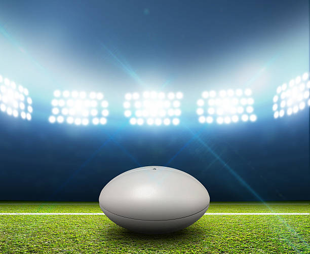 istock Rugby Stadium And Ball 537472537