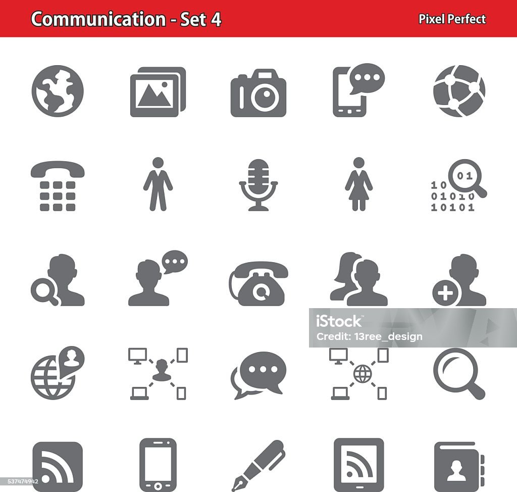 Communication Icons - Set 4 Professional, pixel perfect icons depicting various communication and social media concepts. Landline Phone stock vector