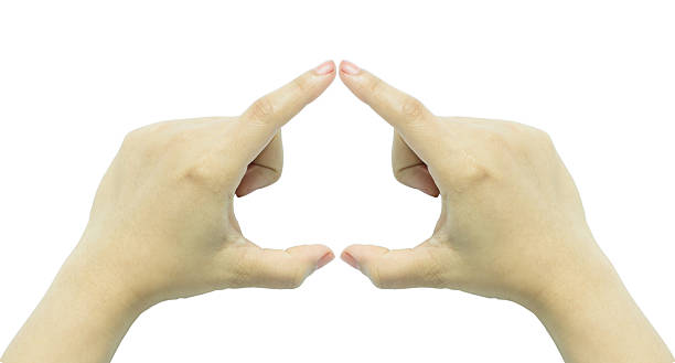 istock Two woman hands Finger Frame isolated on white 537475030
