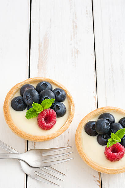 istock Delicious tartlets with raspberries 537475352