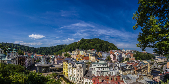 Spa european town Karlovy Vary, Czech Republic.