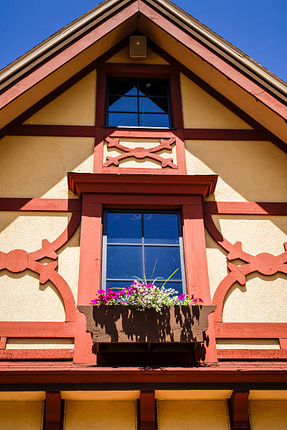 istock Overhead window and flower box in Frankenmuth Michigan MI 537476350