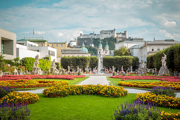 Public park in Salzburg, Austria