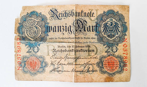 istock History of German Banknote Zwanzig Mark 1914 - WW1 537477908